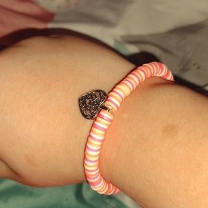 clay bead bracelet